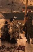 James Tissot Goodbye, on the Mersey, painting